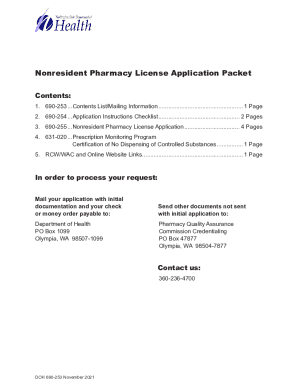 Fillable Online doh wa Pharmacy/Nonresident Pharmacy License ...