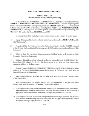Fillable Online LIMITED PARTNERSHIP AGREEMENT Fax Email Print - pdfFiller