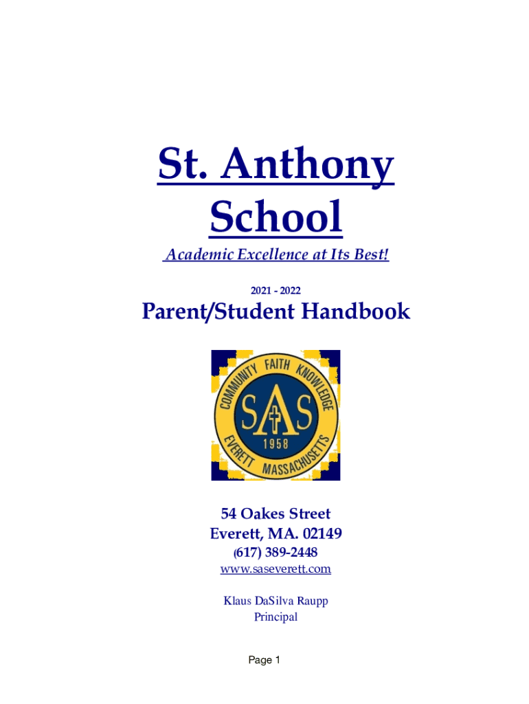 Fillable Online The St. Anthony SchoolTheraputic Private SchoolAbout Saint Anthony's St