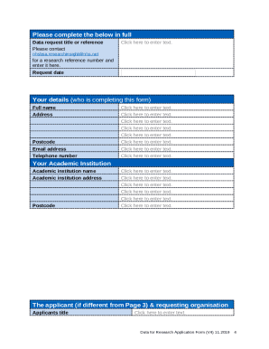 NHS Business Services Authorty. Data for Research Application Doc ...