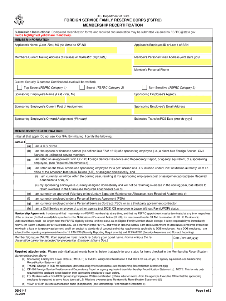 foreign service family reserve corps Preview on Page 1