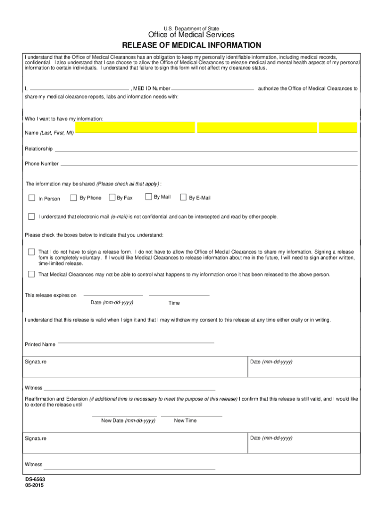 state release medical form Preview on Page 1