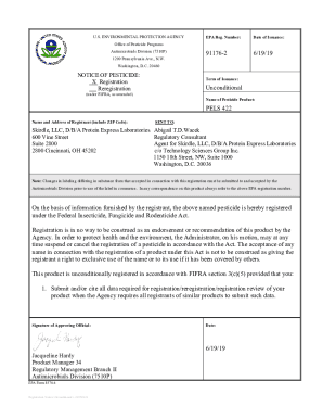 US EPA, Pesticide Product Label, PELS 422,06/19/2019. Pesticide Product Label, PELS 422