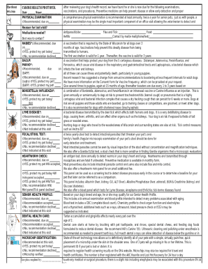Canine Health Protocol