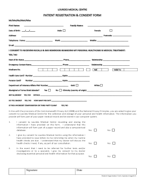 Fillable Online Patient Information Form Template - Page 5 Fax Email ...