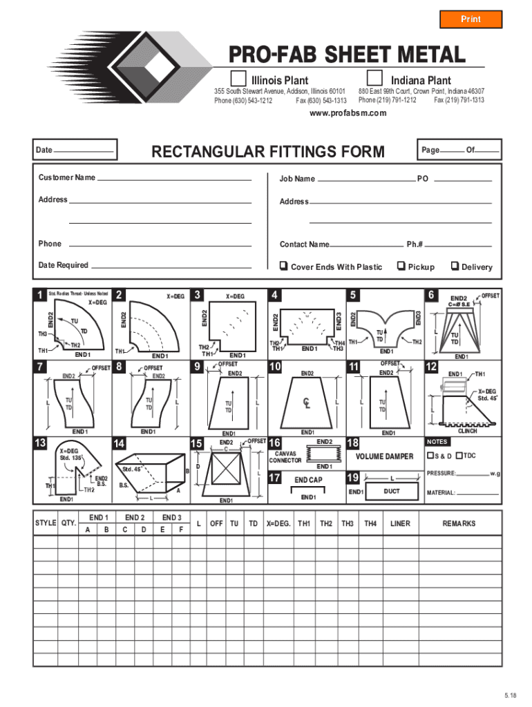 rectangular fittings form Preview on Page 1