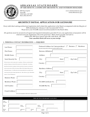 Arkansas State Board of Architects Landscape Architects and Interior ...