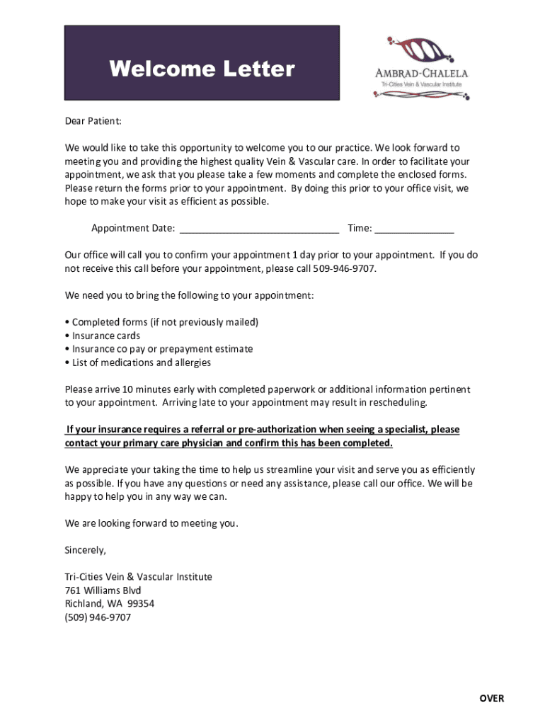 Fillable Online www.sampleletters.inwelcome-letter-templateWelcome ...