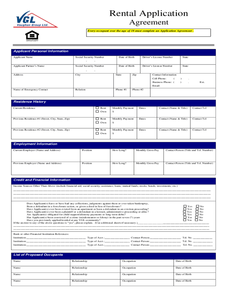Fillable Online Does Everyone Living in an Apartment Have to Be