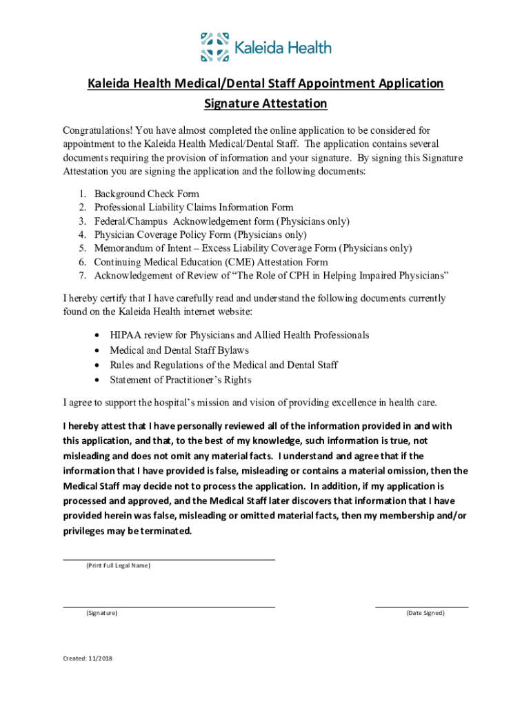 Fillable Online Fillable Online Kaleida Health Medical/Dental Staff New