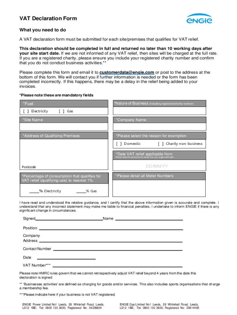 Fillable Online VAT For Charities How To Claim VAT Relief GOV UKVAT
