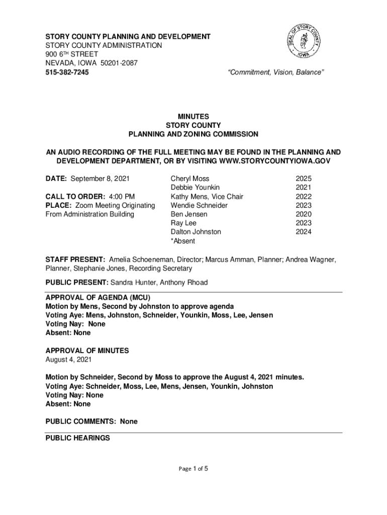 Fillable Online STORY COUNTY PLANNING AND DEVELOPMENT STORY COUNTY