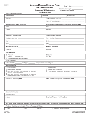 www.pdffiller.com100075839-fillable-medicaidFillable Online medicaid alabama Referral Form 362 - Alabama ...