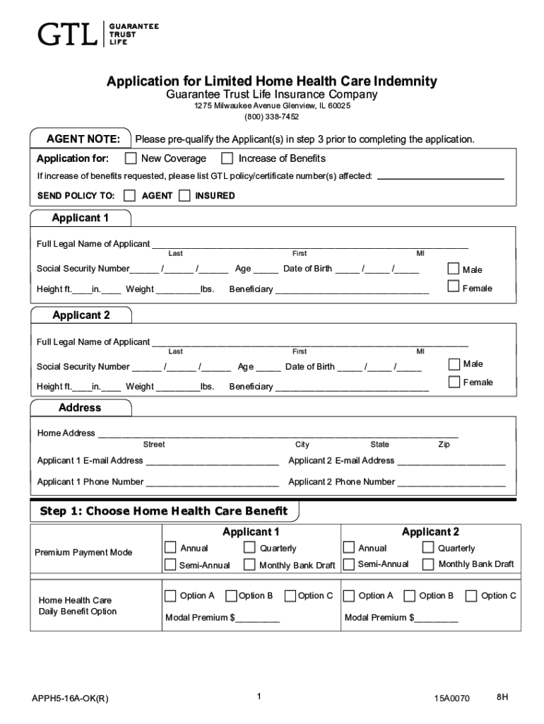 Fillable Online GTL Guarantee Trust Life Insurance CompanyFile a