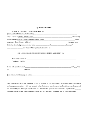 Fillable Online Quitclaim Deed - Printable PDF Download Template ...