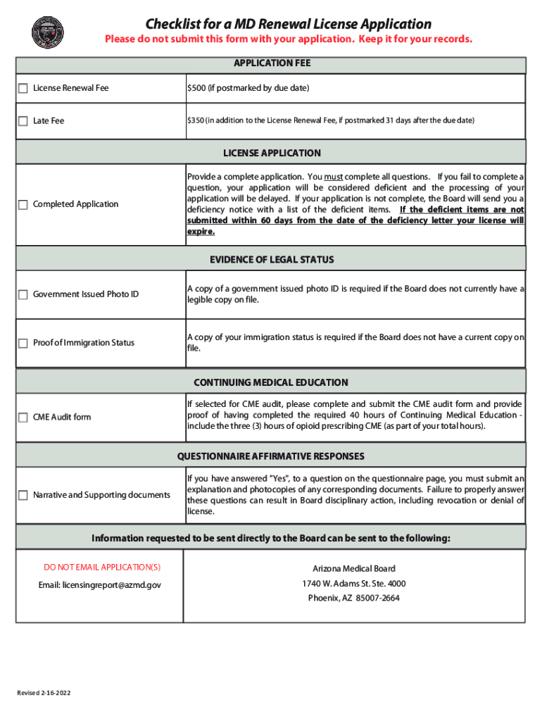 arizona medical board license Preview on Page 1