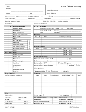 Active TB Case Summary - Virginia Department of Health