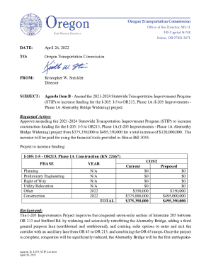 Fillable Online Oregon Department of Transportation : Contact Us ...