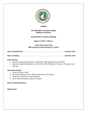 uwf.edumediauniversity-of-west-floridaAGENDA THE UNIVERSITY OF WEST FLORIDA BOARD OF TRUSTEES