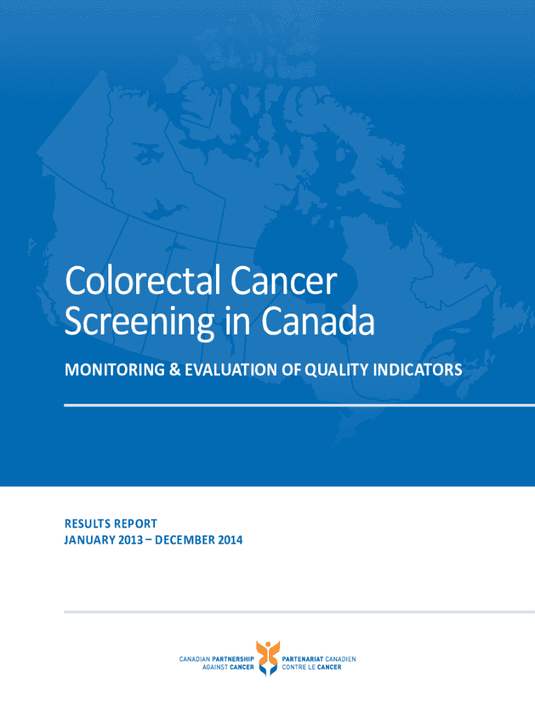 Fillable Online Colorectal Cancer Screening in Canada. Monitoring and