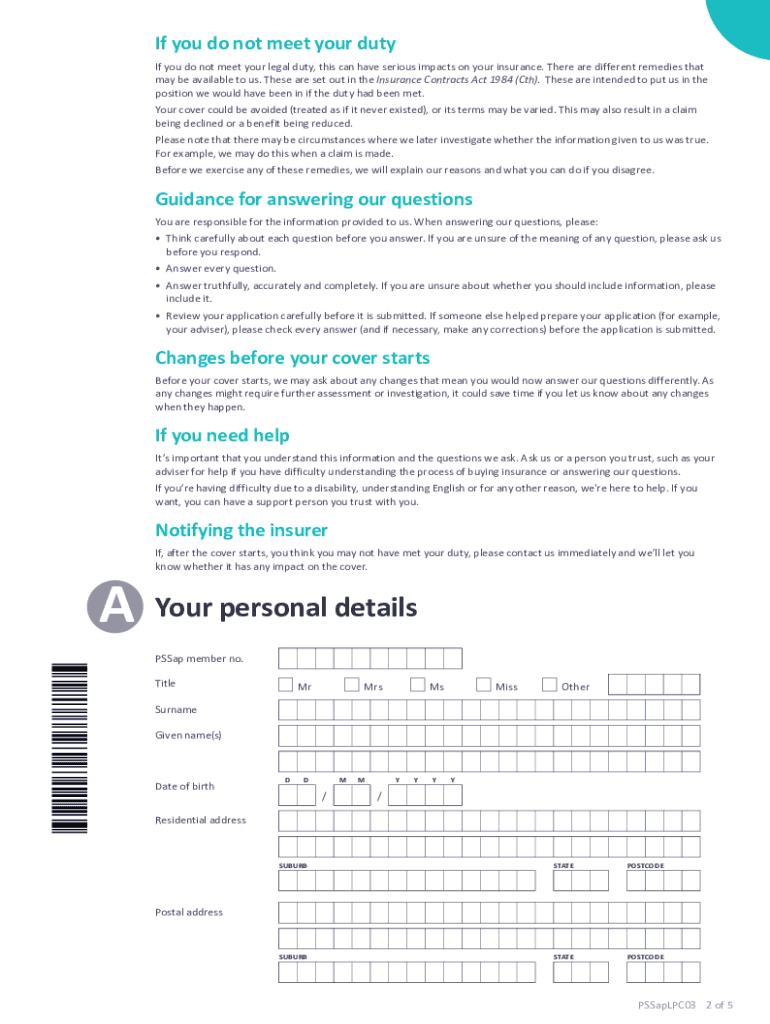 lifePLUS cover - Transfer of cover form lifePLUS cover - Transfer of cover form Preview on Page 1