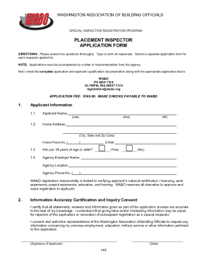 Fillable Online Fillable Online Special Inspection Forms - Washington ...