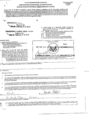 Registration Certificate for In-Vitro Testing for Lab. Clinico Neida Colon, Licencia 216.
