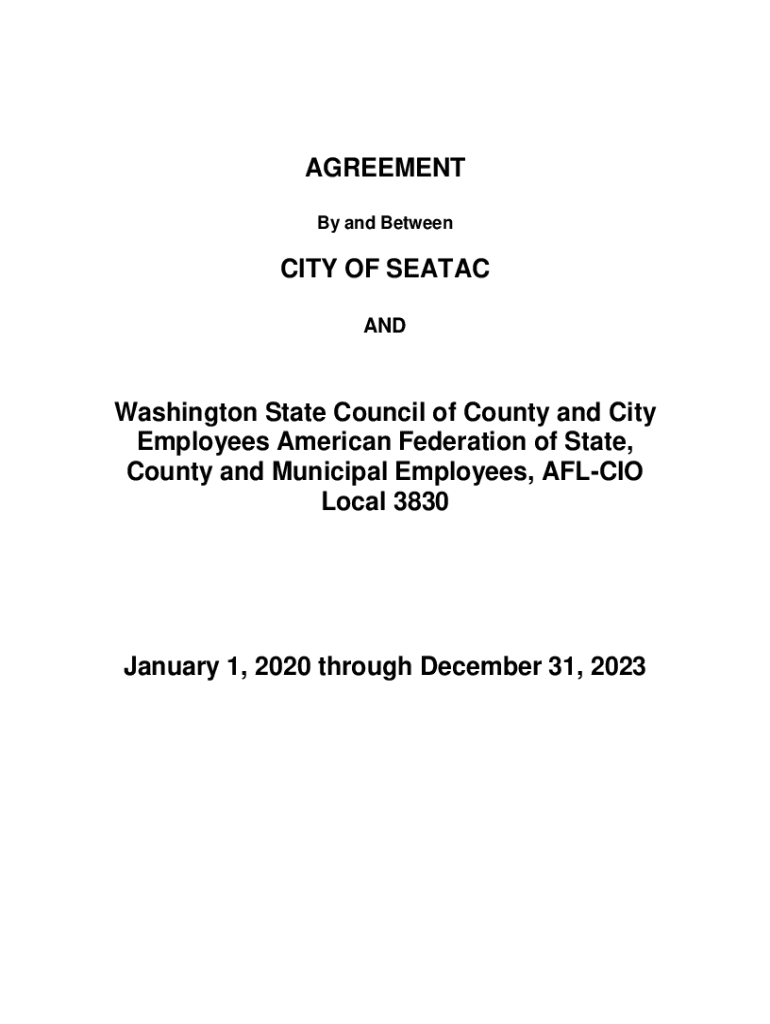 Fillable Online Unit 2 Collective Bargaining Agreement