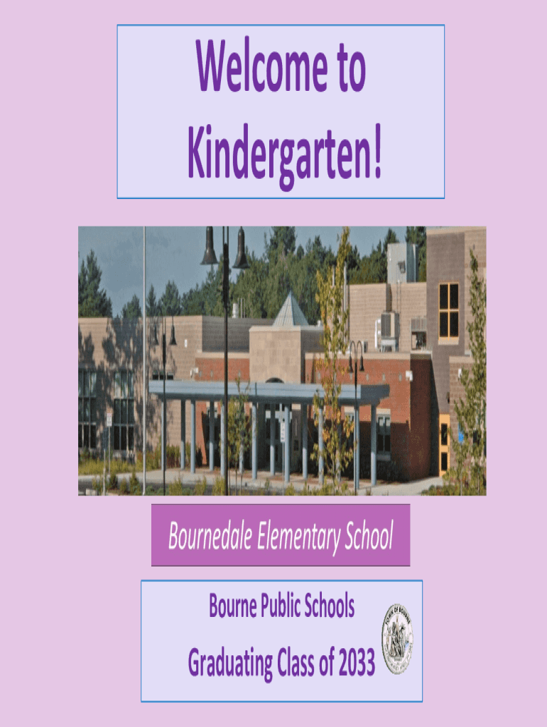 Fillable Online to Kindergarten! Bourne Public Schools Fax