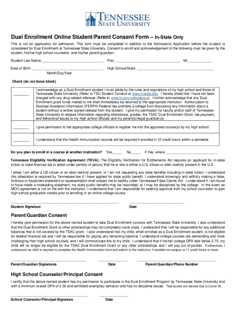 Fillable Online www.crowder.edu10ParentalConsentFormDUAL CREDIT/DUAL