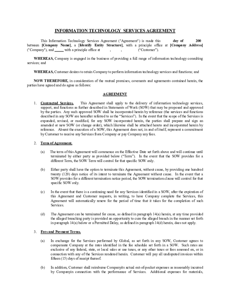 Fillable Online Free Service Agreement Template FormSwift Fax Email