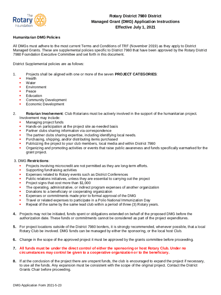 DMG Application Doc Template pdfFiller