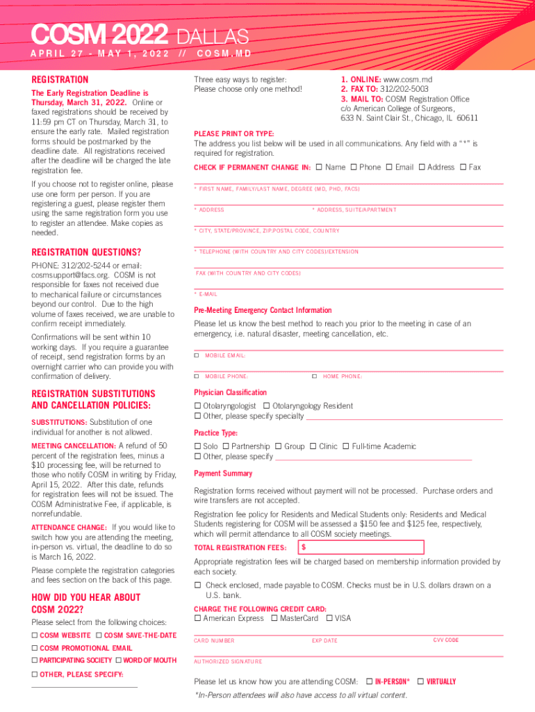 cosm mdexhibitor-infoExhibit Information - COSM Preview on Page 1