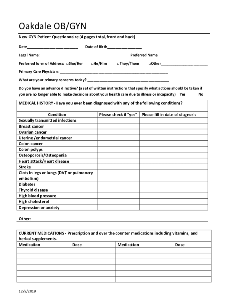 Fillable Online www.coursehero.comfile117052936OB-GYN-PATIENT-HEALTH ...