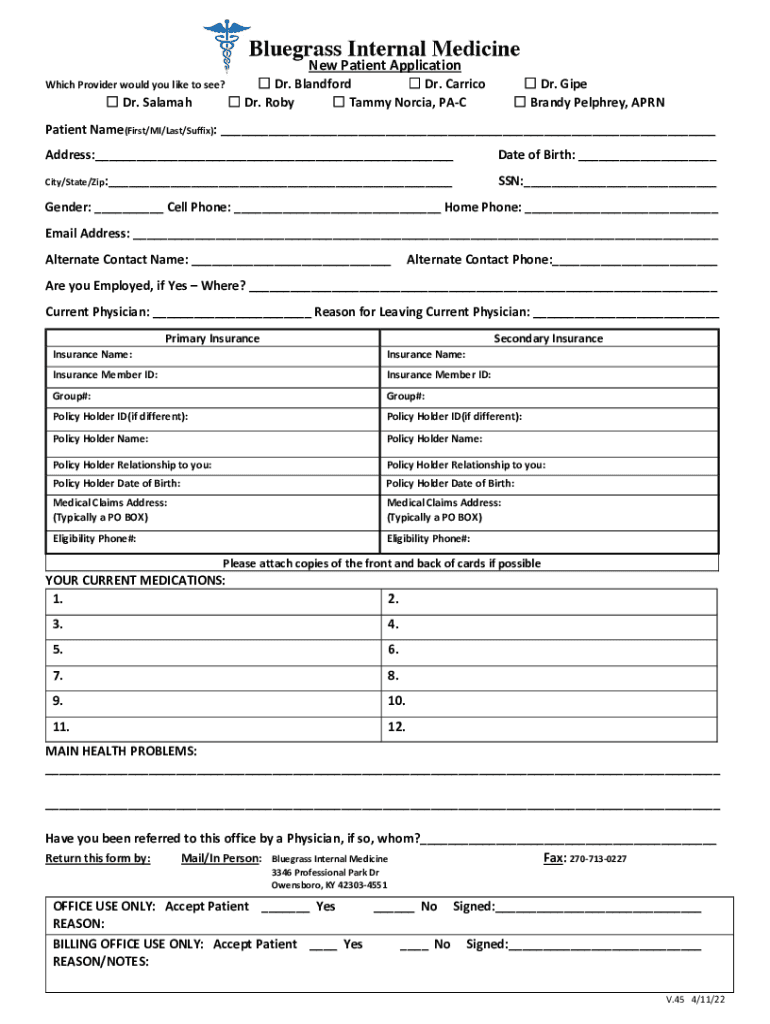 Fillable Online Patient