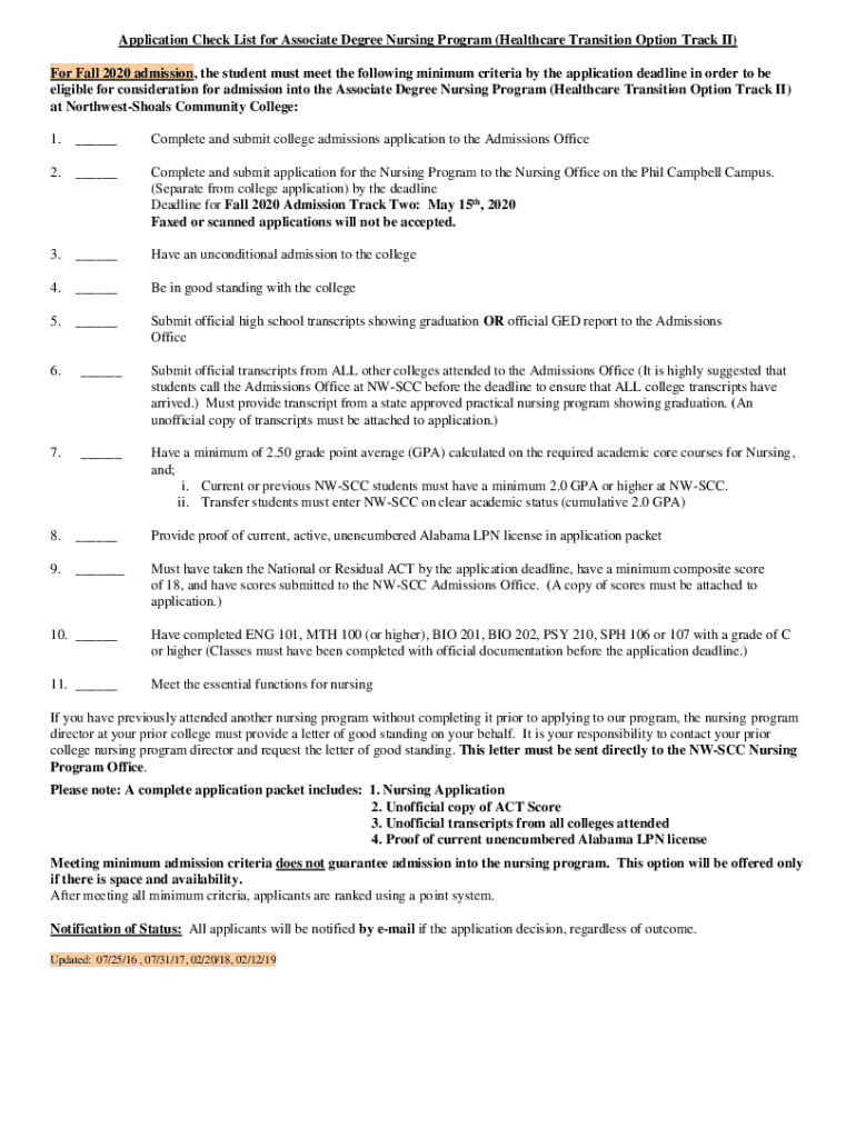 Fillable Online www.lonestar.edudepartmentsnursingAssociate Degree