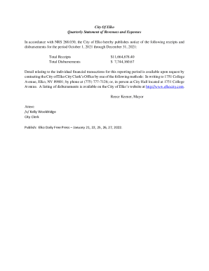 cms1files.revize.comrevizeelkonvCity Of Elko Quarterly Statement of Revenues and Expenses