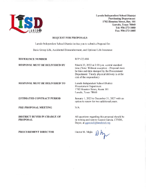 Fillable Online Contact Us - Laredo Independent School District Fax ...