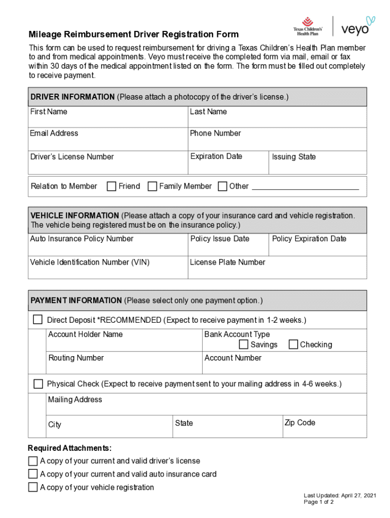 Fillable Online www.wordlayouts.commileage-reimbursement-formFree ...