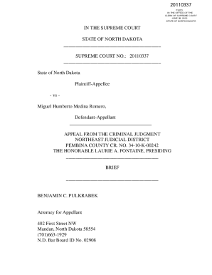Fillable Online North Dakota Court System North Dakota Supreme Court Fillable Online North Dakota Court System North Dakota Supreme Court