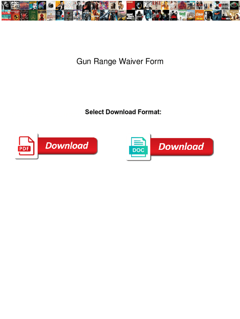 Fillable Online Gun Range Waiver Form. Gun Range Waiver Form seized Fax