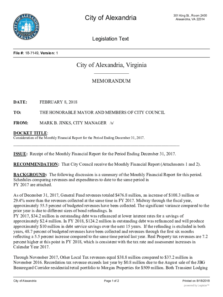 Fillable Online City of Alexandria Company ProfileAlexandria, VA