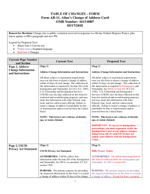 Fillable Online FORM Form AR-11, Alien's Change of Address Card OMB ...