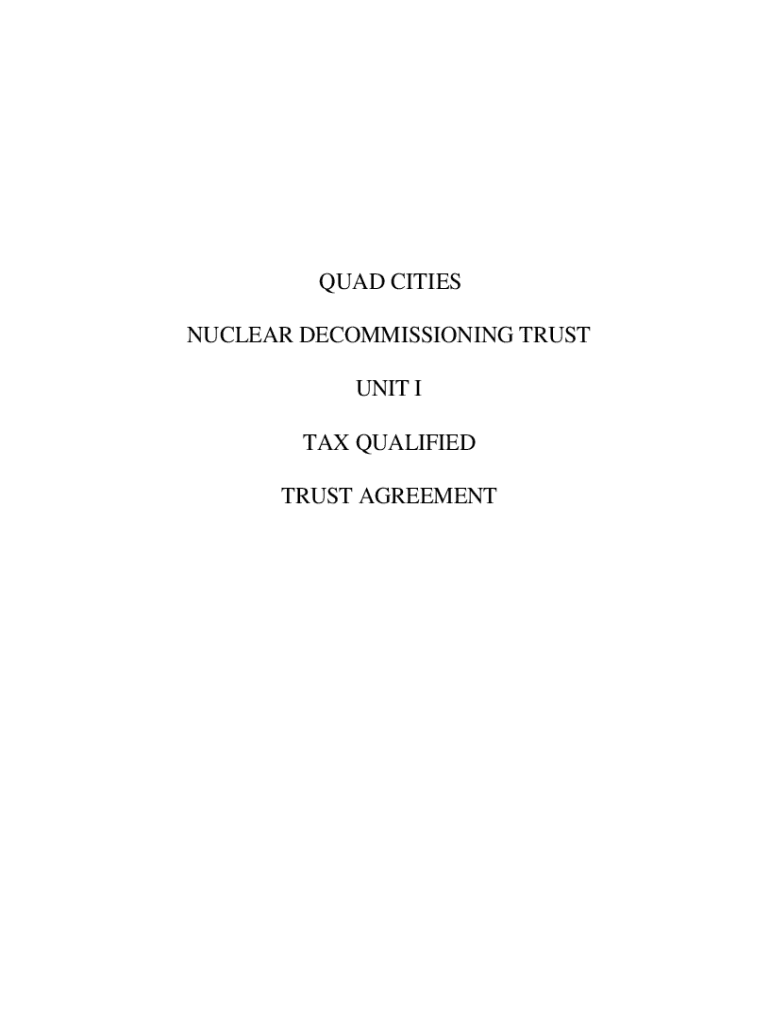 Fillable Online QUAD CITIES NUCLEAR TRUST UNIT I TAX