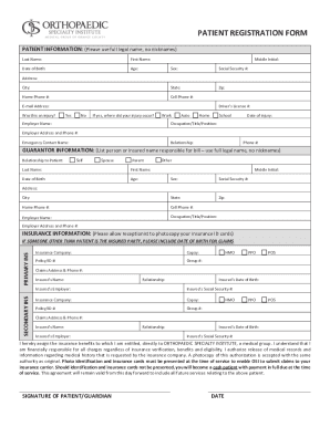 Fillable Online 135 Printable Patient Registration Form Templates ...