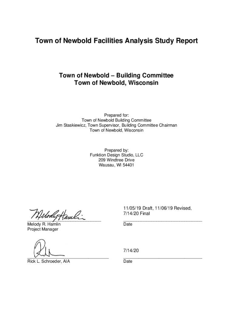 Fillable Online Town of Newbold Facilities Analysis Study Report Fax