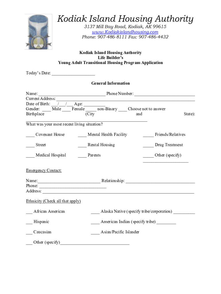 Kodiak island housing authority Fill out & sign online DocHub