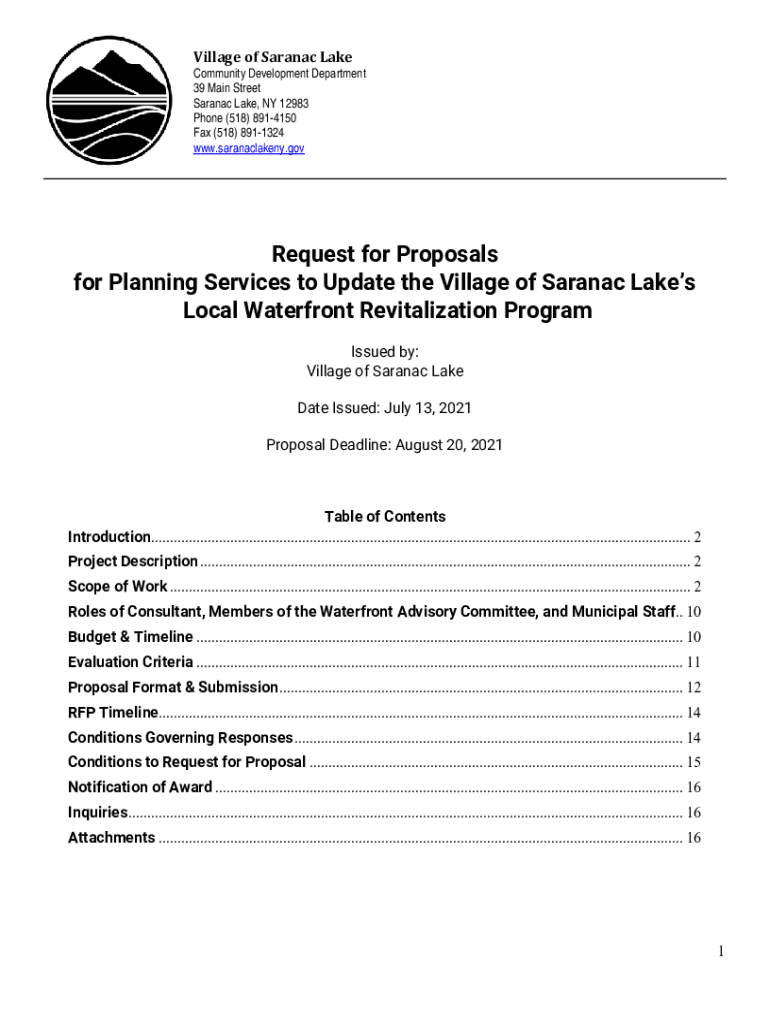 Fillable Online saranaclakeny.govindexVillage of Saranac Lake Building