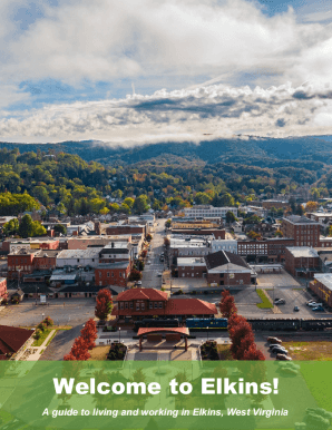 Fillable Online Welcome to Elkins!. A guide to living and working in