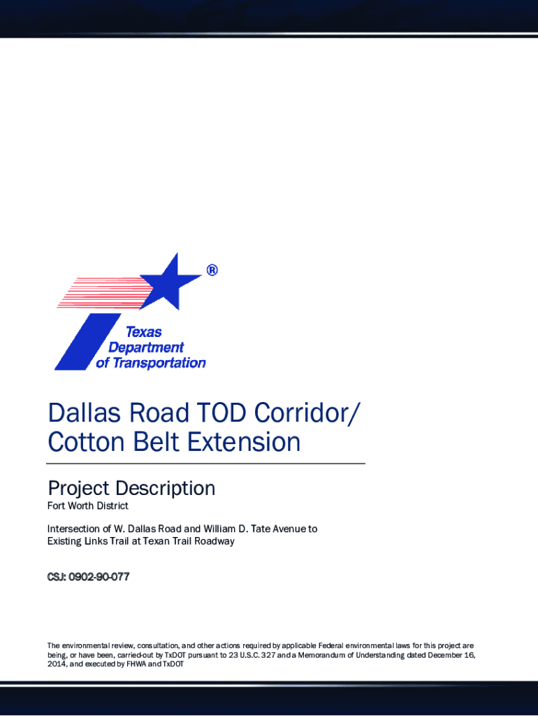 Fillable Online ftp dot state tx General Reference. Cotton Belt Trail